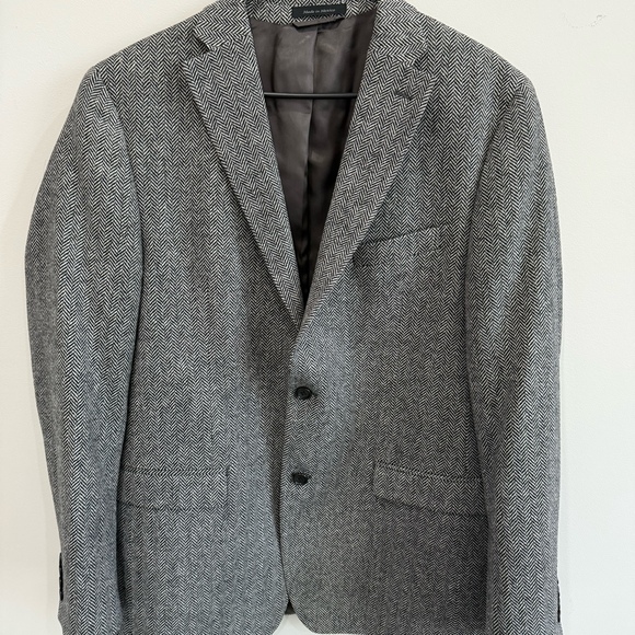 Ralph Lauren Black Label Herringbone Blazer 44L - Picture 1 of 5